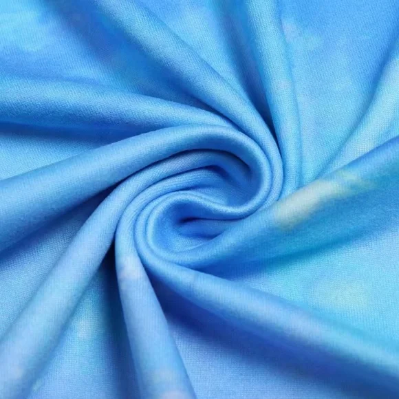 🔴 CLEARANCE 🔖 NWT 🌊 BLUE/WHITE TIE-DYE V-NECK LACE-UP SUMMER TOP Women’s XXL - Picture 9 of 11